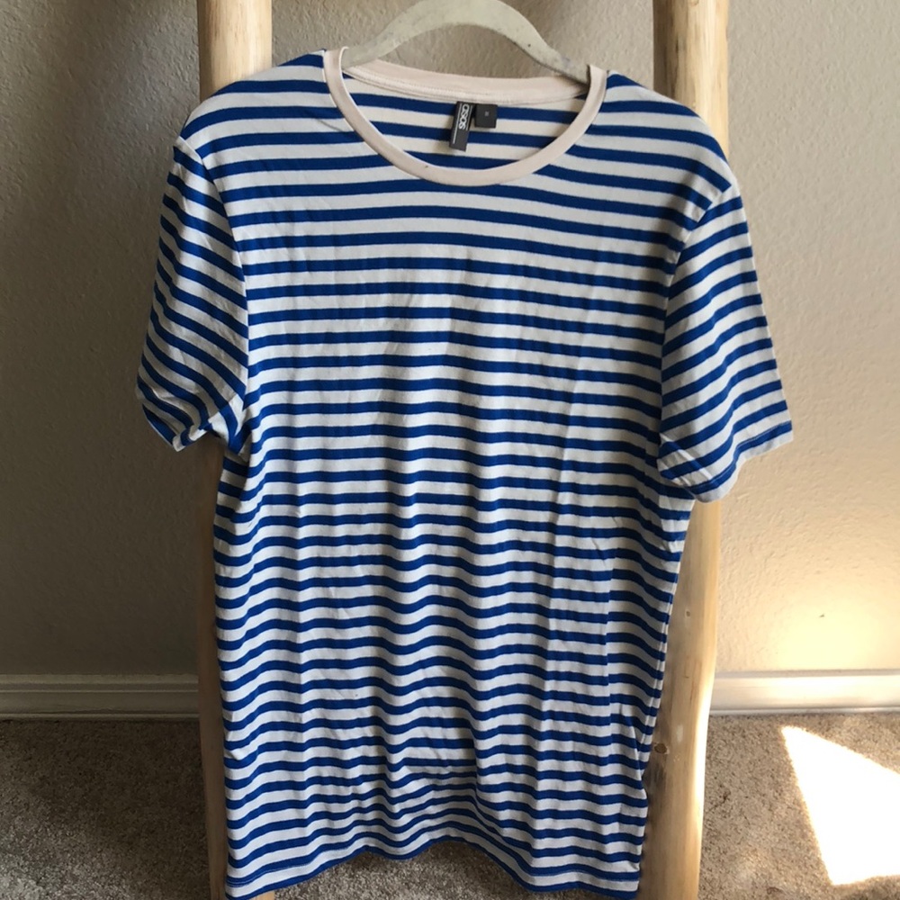 ASOS blue and white shirt